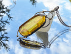 Handmade Sterling Silver Amber Necklace: Gemstone Jewelry Gift