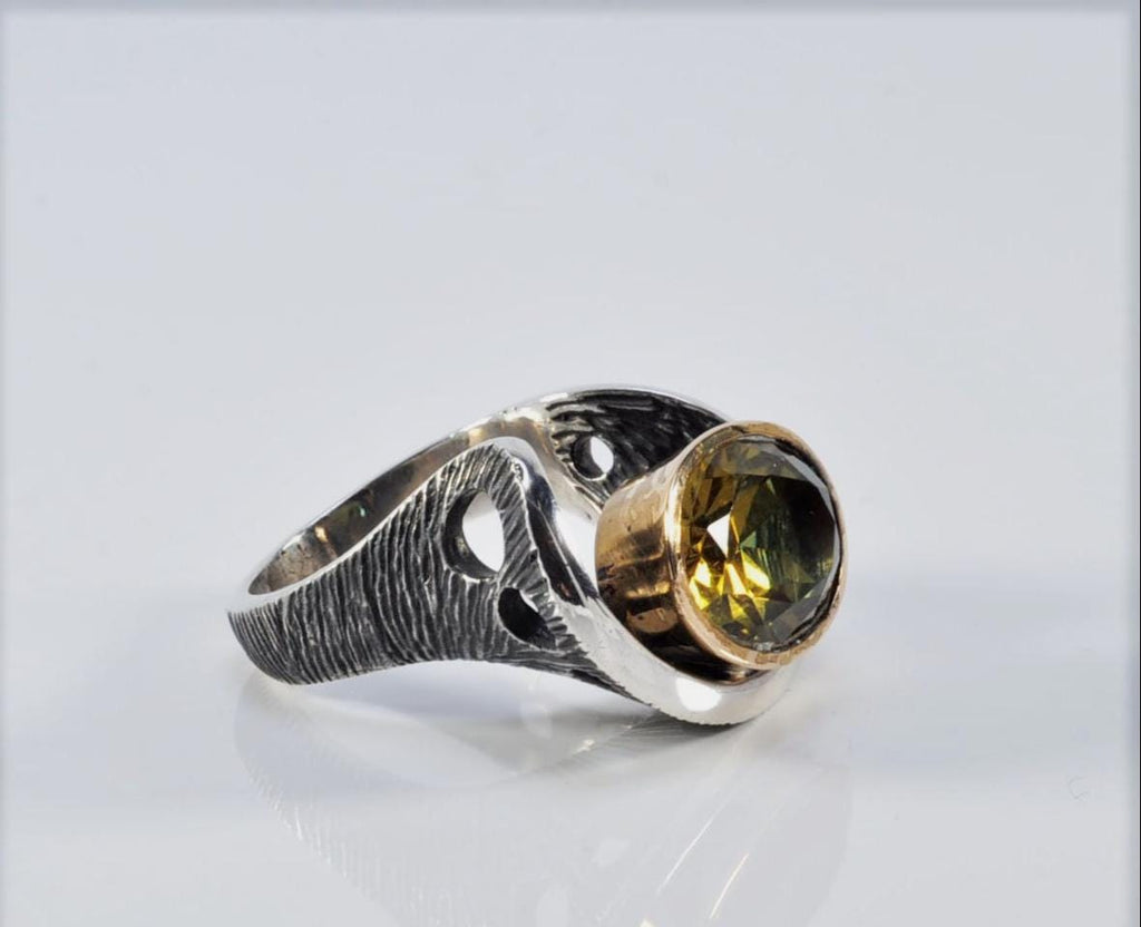 Unique Sultanite Ring, Sterling Silver Color‑Changing Gemstone Design