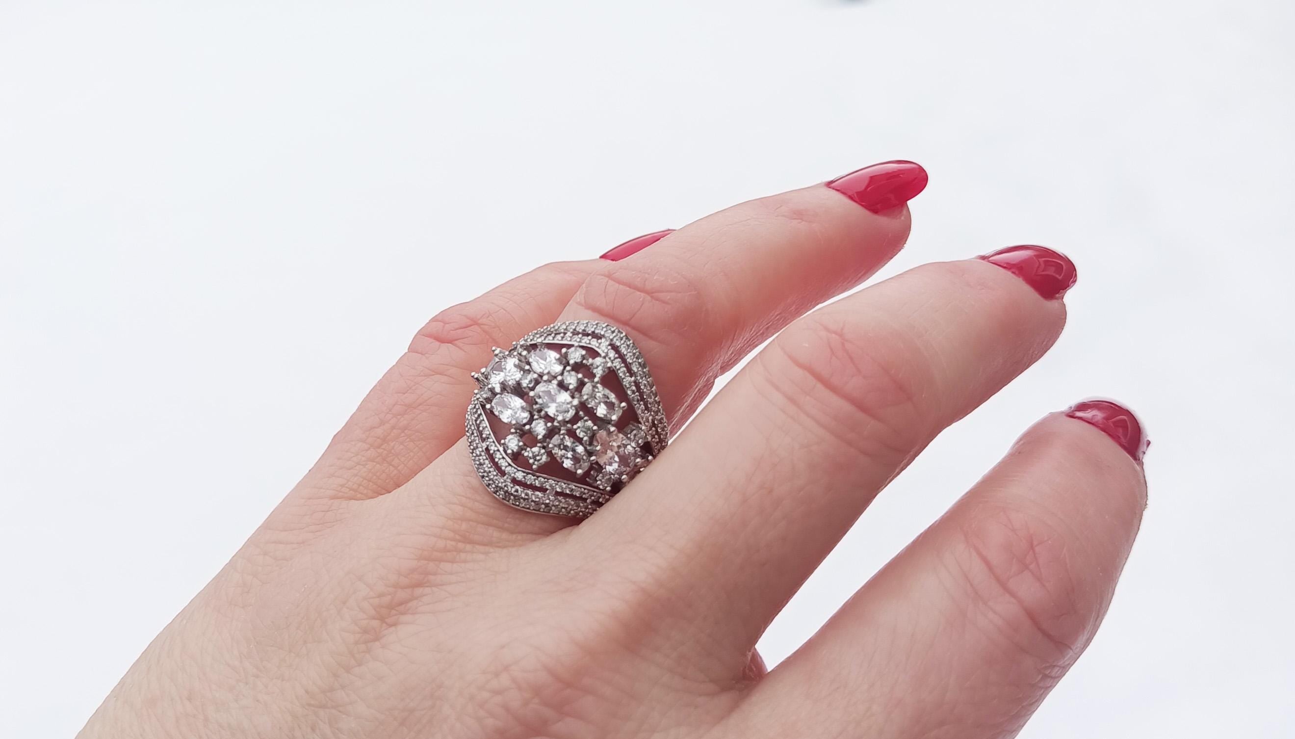 Handmade Zircon 925 Sterling Silver Ring, Handcrafted Zircon Jewelry,Wedding Ring Gift, Anniversary Gift for Her