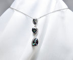 Handmade Mystic Topaz Silver Necklace,925 Sterling Silver Genuine Authentic Necklace, Mystic Topaz Gemstone Jewelry Gift for Her