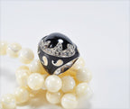 Handmade Onyx Zircon Silver Ring, Anniversary Jewelry Gift