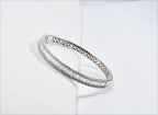Handmade Genuine Baguette Zircon Gemstone Silver Bracelet, Zircon Bracelet Jewelry,Handcrafted, Gift For Her, Wedding Gift