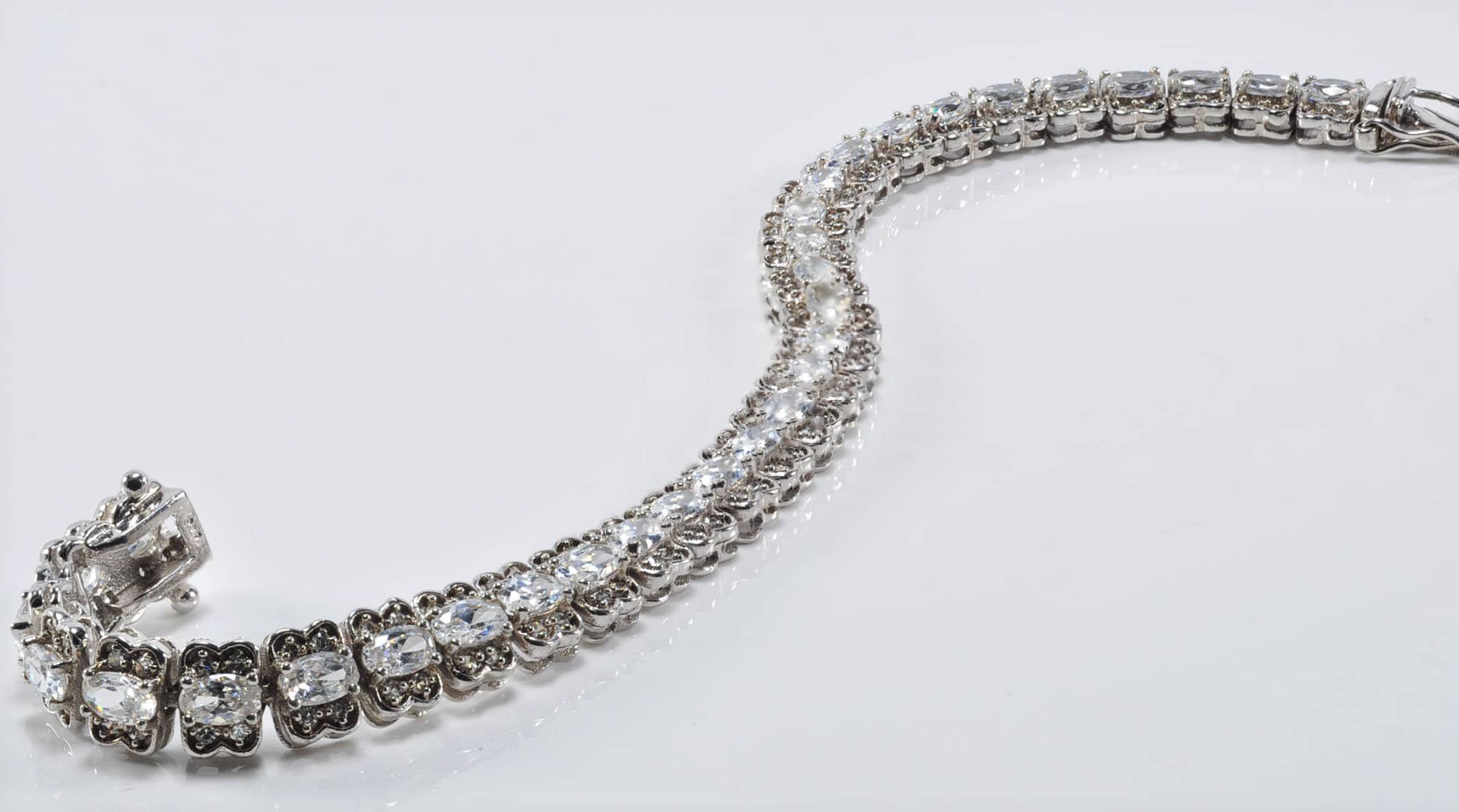 Handmade Genuine Baguette Zircon Gemstone Silver Bracelet, Zircon Bracelet Jewelry,Handcrafted, Gift For Her, Wedding Gift