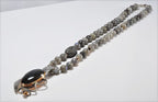 Handmade Sterling Silver Necklace, Labradorite Zircon Gemstone Jewelry