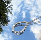 Sterling Silver Zircon Gemstone Necklace: Handmade Wedding Jewelry