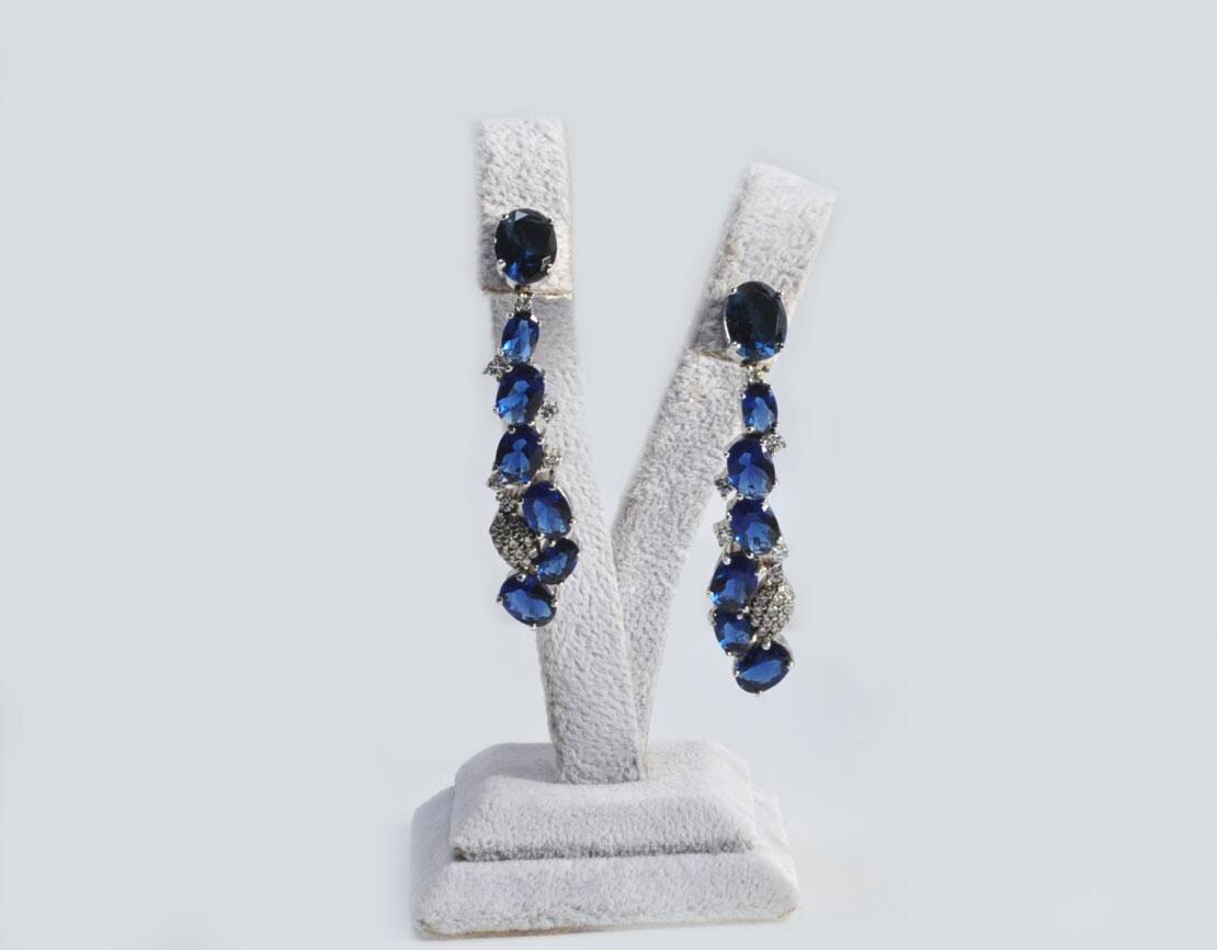 Handmade Sapphire Sterling Silver Earrings: September Birthstone Jewelry