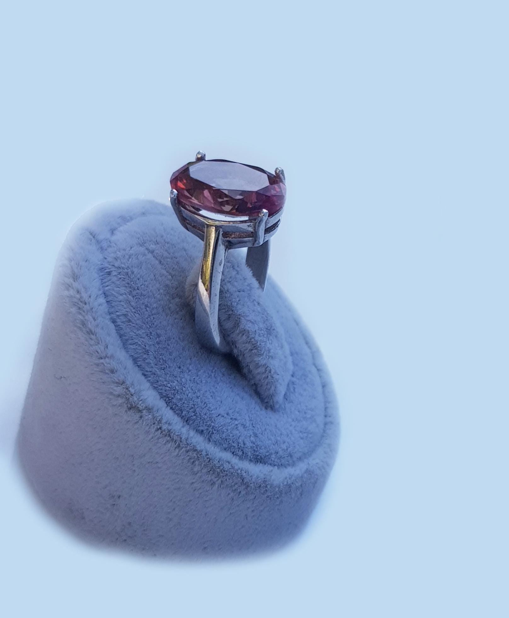 Handmade Color Changing Sultanite Silver Ring: Turkish Gemstone Jewelry