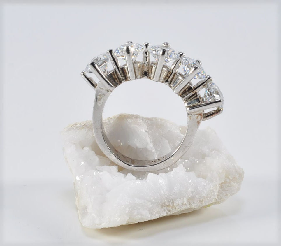 Handmade Zircon 925 Sterling Silver Ring, Handcrafted Zircon Jewelry,Wedding Ring Gift, Anniversary Gift for Her