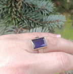Handmade Sapphire Ring: 925 Sterling Silver Wedding Band