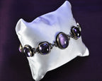 Handmade Amethyst Sterling Silver Bracelet, Genuine Gemstone Jewelry