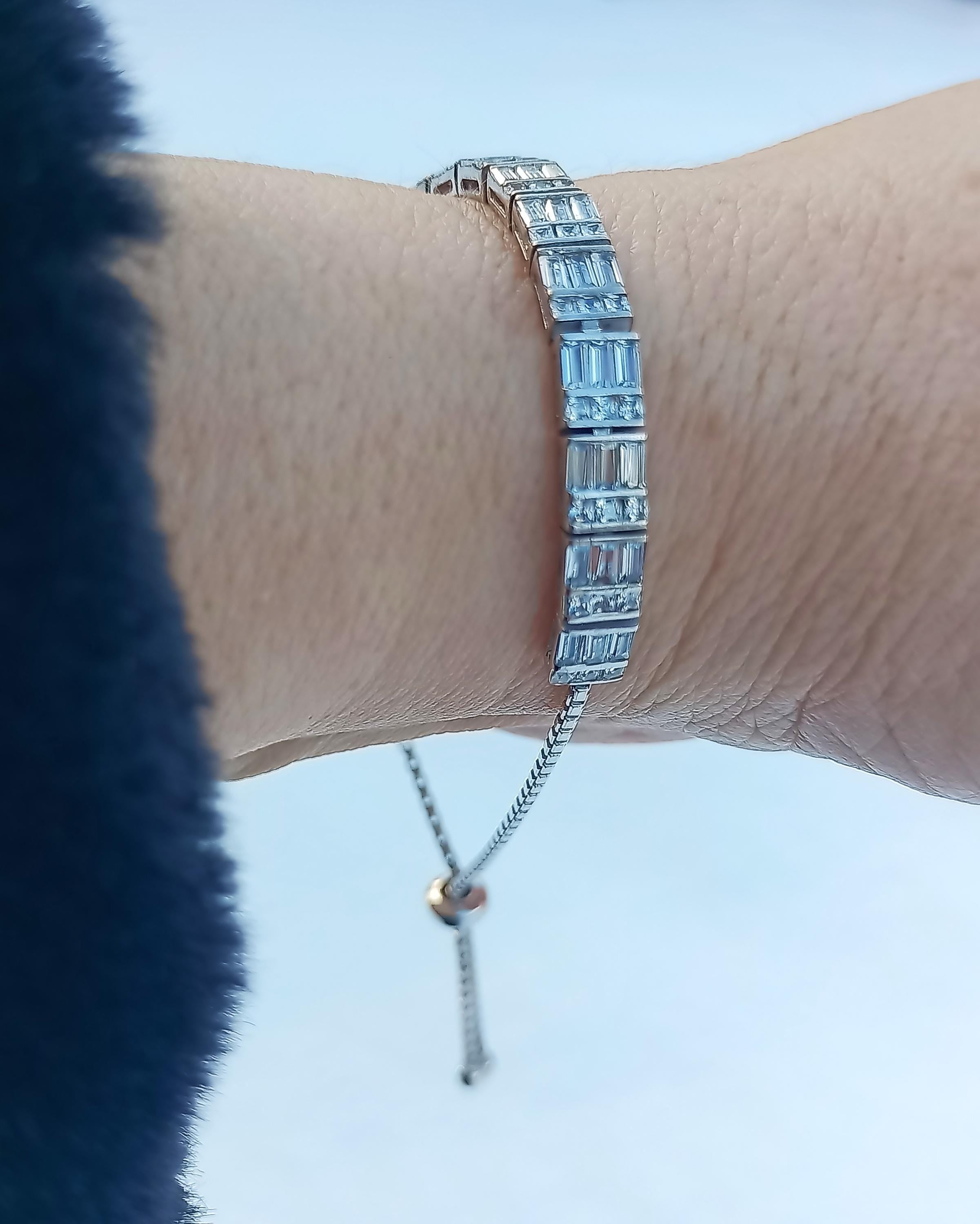 Handmade Genuine Zircon Gemstone Silver Bracelet, Zircon Bracelet Jewelry,Handcrafted Bracelet, Gift For Her