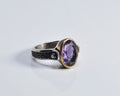 Handmade Genuine Amethyst Silver Ring, Handcrafted Amethyst Jewelry,Wedding Ring Gift, 925 Sterling Silver Amethyst Ring,Gift for her