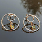 Handmade Citrine Sterling Silver Earrings: 925 Gemstone Jewelry