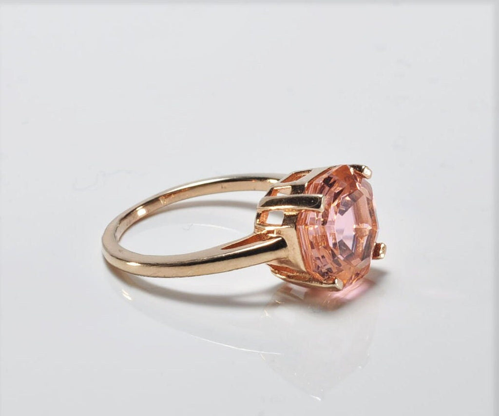 Handmade Rose Quartz Silver Ring, Handcrafted Rose Quartz Jewelry,Wedding Ring Gift, Rose Silver Rose Quartz Ring,Gift for her