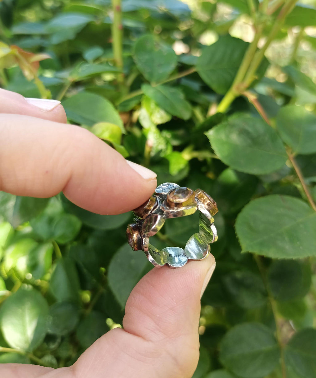 Handmade Color Changing Sultanite Silver Ring: Turkish Gemstone Jewelry