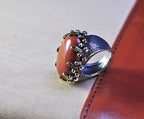 Handmade Genuine Goldstone Silver Ring, Handcrafted Goldstone Silver Ring Jewelry,Gift for Her