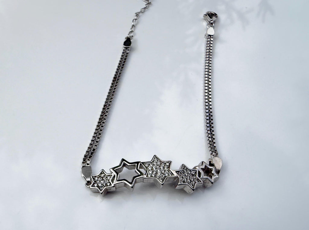 Handmade Zircon Gemstone Silver Bracelet: December Birthstone Jewelry