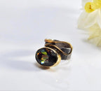 Handmade Genuine Mystic Topaz Silver Ring, Mystic Topaz Sterling Silver Jewelry,Mystic Topaz Gemstone Ring,Anniversary Ring Gift for Her