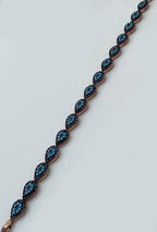 Handmade Neon Apatite Gemstone Bracelet: Rose Silver Jewelry