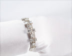 Handmade Genuine Baguette Zircon Gemstone Silver Bracelet, Zircon Bracelet Jewelry,Handcrafted, Gift For Her, Wedding Gift
