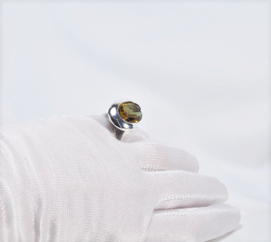 Handmade Sultanite Silver Color Changing Ring, Handcrafted Sultanite Jewelry,Wedding Ring Gift, Birthday Gift ,Gift for Her