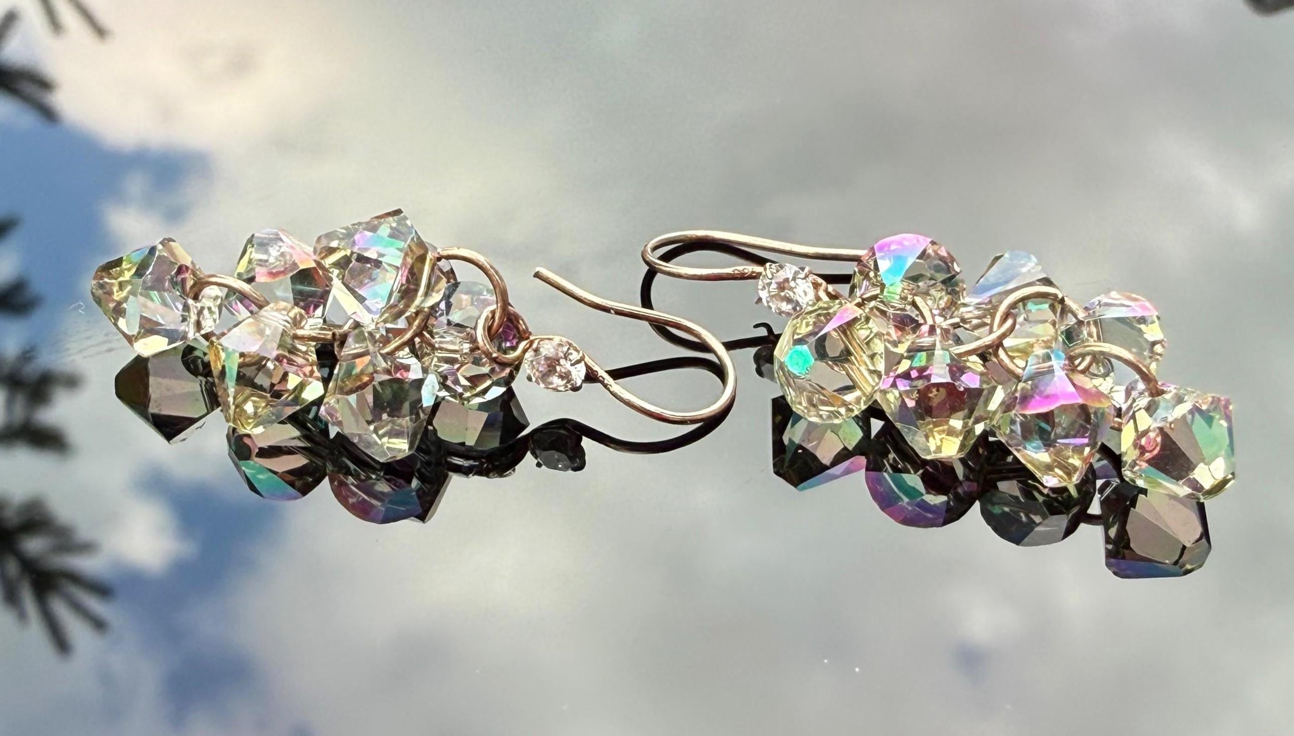 Handmade Mystic Topaz Sterling Silver Earrings: Gemstone Jewelry