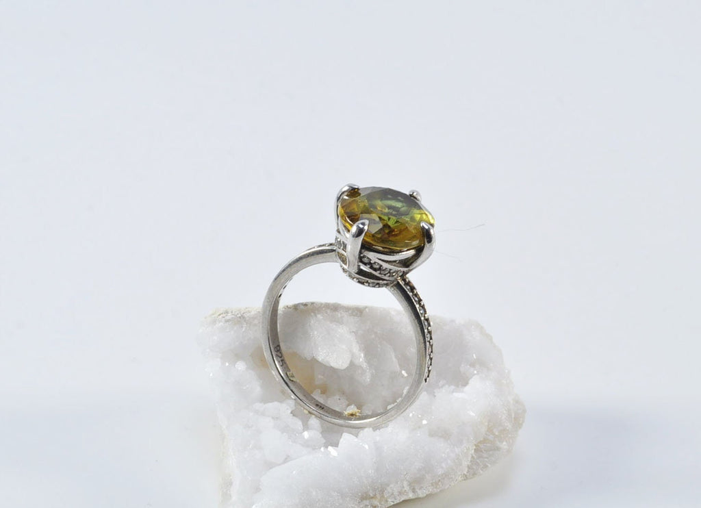 Handmade Color Changing Sultanite Silver Ring, Handcrafted Sultanite Jewelry,Wedding Ring Gift, Sultanite Anniversary Ring,Gift for Her