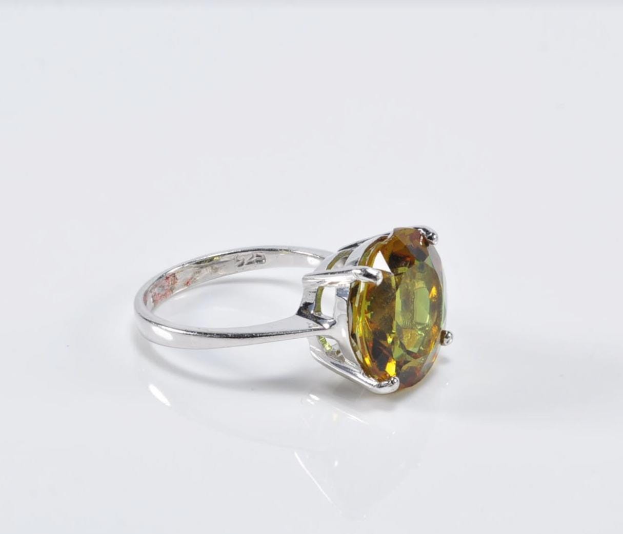 Handmade Sultanite Silver Ring: Color Changing Gemstone Jewelry