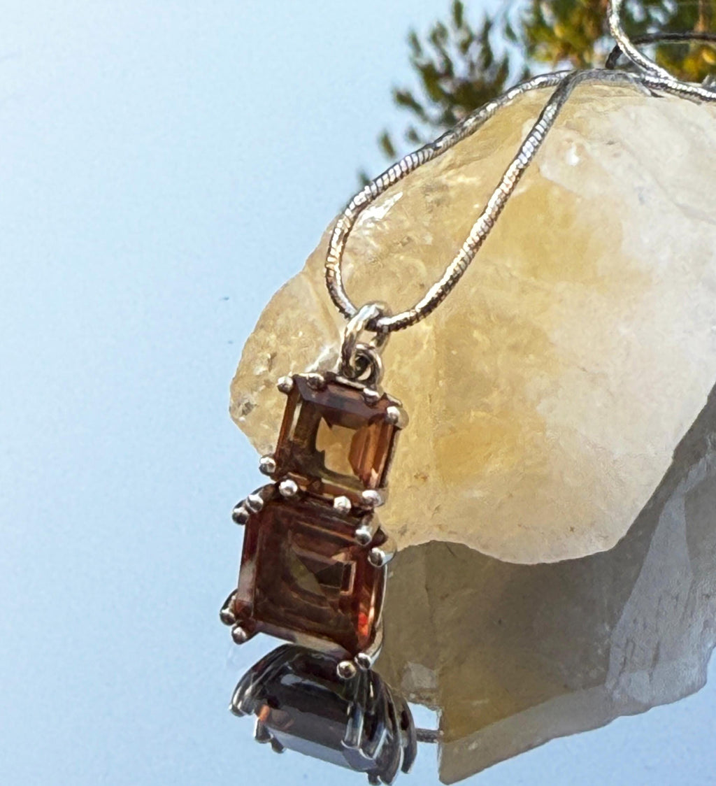 Handmade Sultanite Silver Necklace: 925 Sterling Silver, Color Changing Gemstone