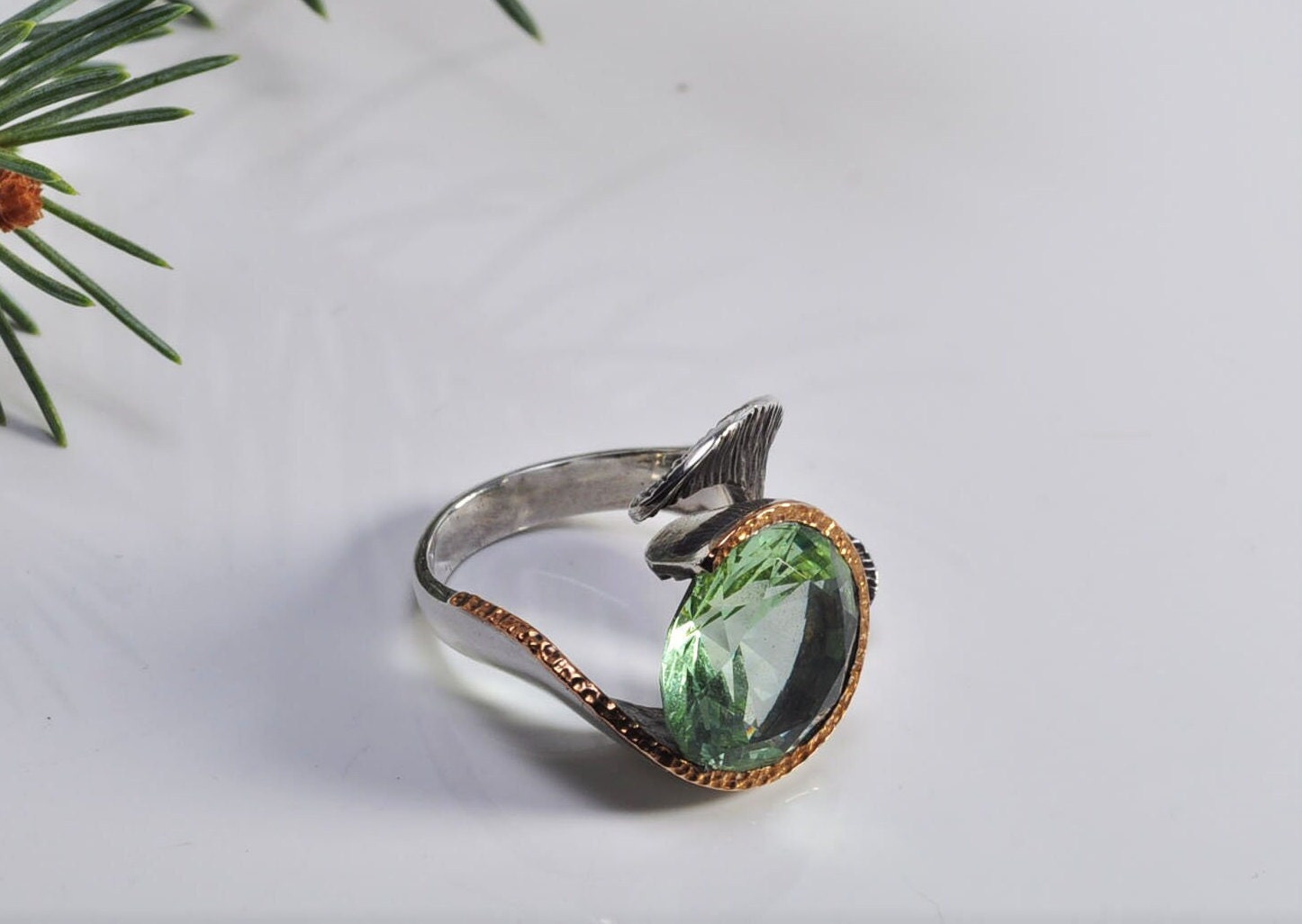 Handmade Genuine Topaz Silver Ring, Topaz Sterling Silver Jewelry,Topaz Gemstone Ring,Anniversary Ring Gift for Her