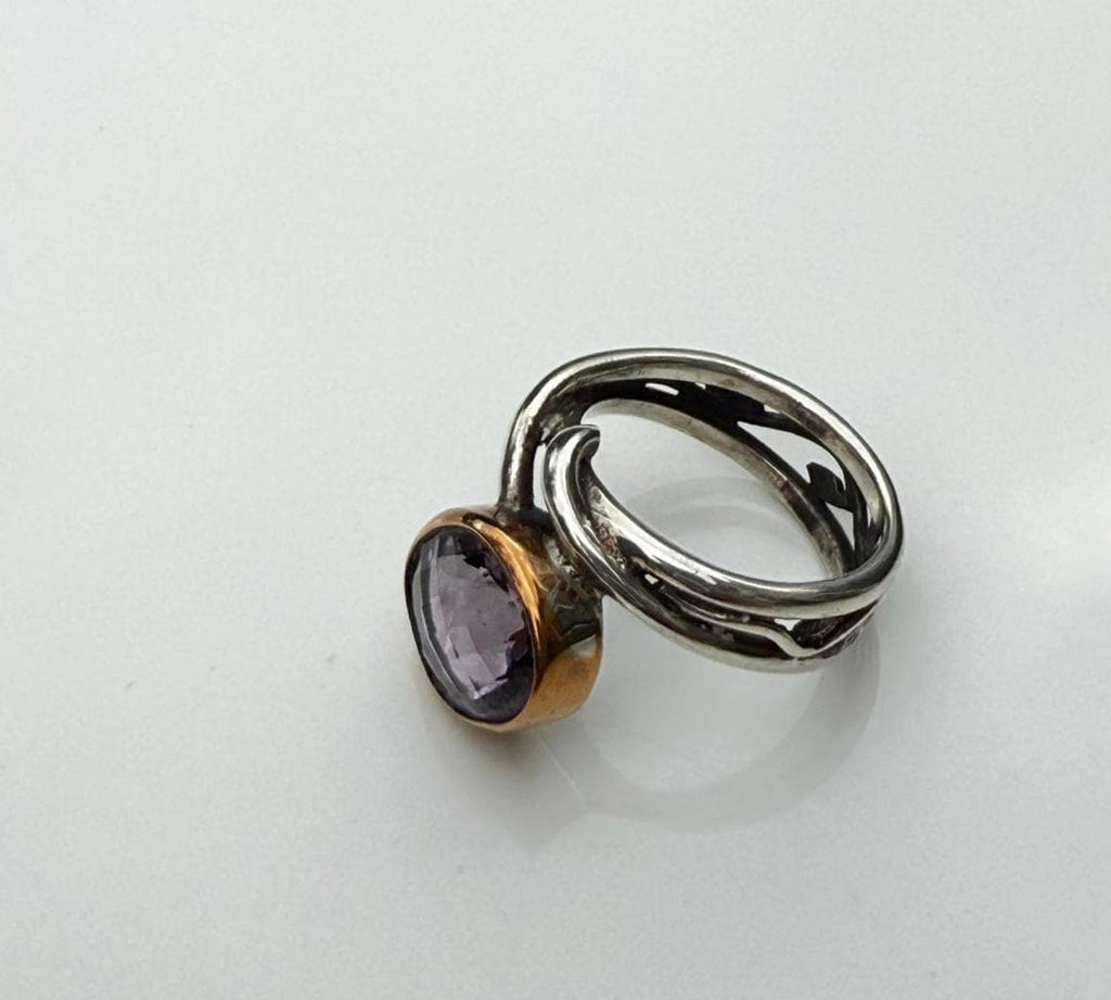 Handmade Amethyst Sterling Silver Ring: February Birthstone Jewelry