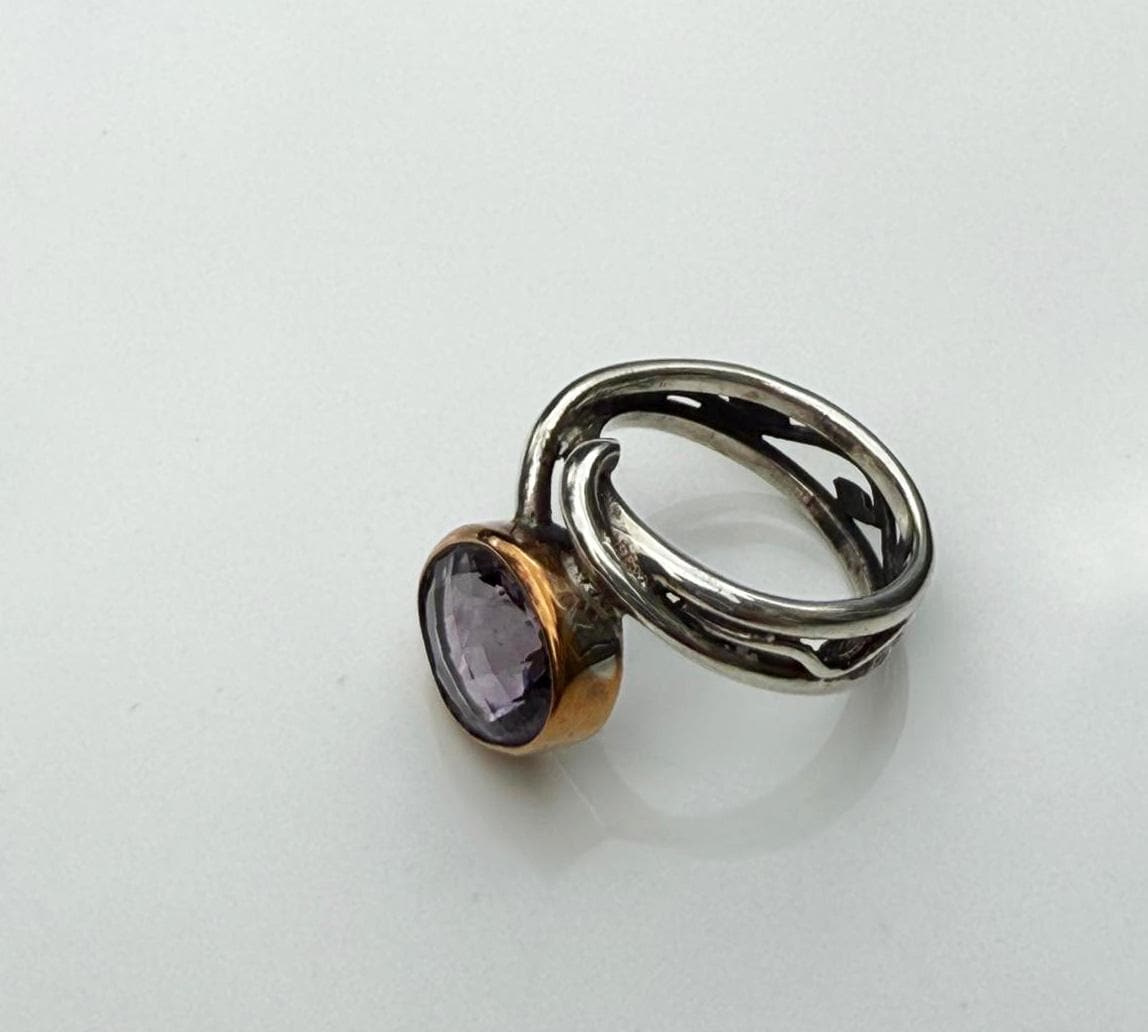 Handmade Amethyst Sterling Silver Ring: February Birthstone Jewelry
