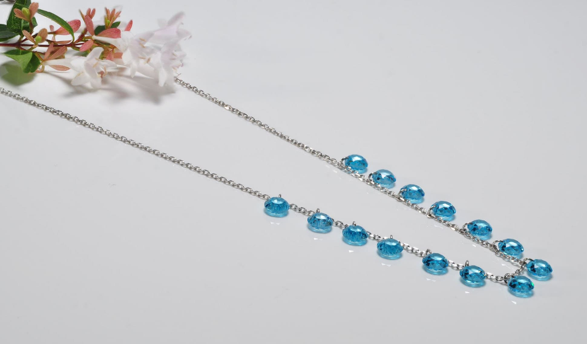 Handmade Aquamarine Sterling Silver Necklace, March Birthstone Jewelry