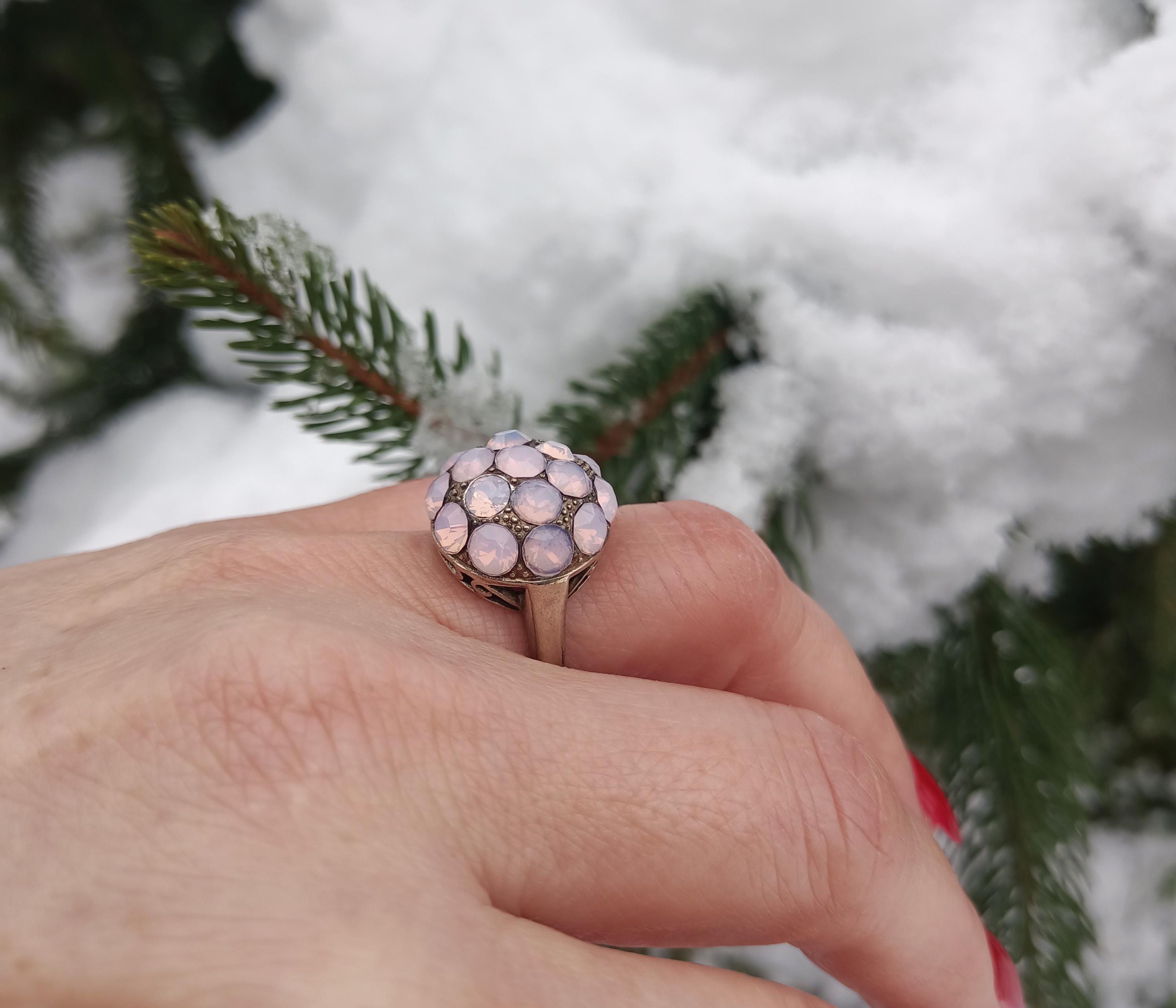 Handmade Genuine Pink Quartz Silver Ring,Pink Quartz Ring Jewelry, 925 Sterling Silver Pink Quartz Ring,Anniversary Gift