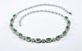 Handmade Emerald & Zircon 925 Sterling Silver Necklace