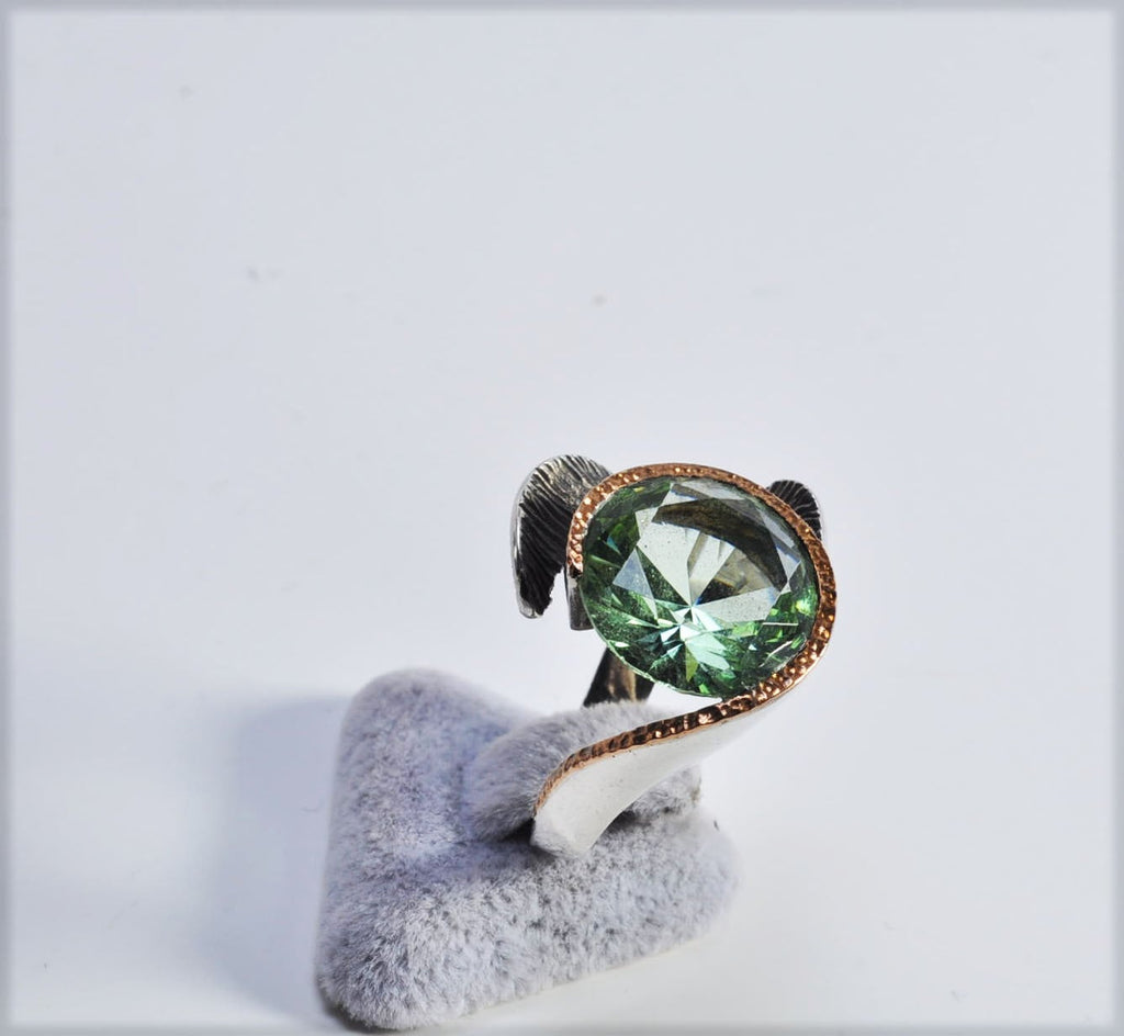 Handmade Genuine Topaz Silver Ring, Topaz Sterling Silver Jewelry,Topaz Gemstone Ring,Anniversary Ring Gift for Her