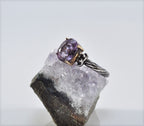 Handmade Genuine Amethyst Silver Ring, Handcrafted Amethyst Jewelry,Wedding Ring Gift, 925 Sterling Silver Amethyst Ring,Gift for her