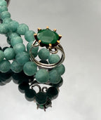 Handmade Green Agate Ring: 925 Sterling Silver, Harmony Jewelry