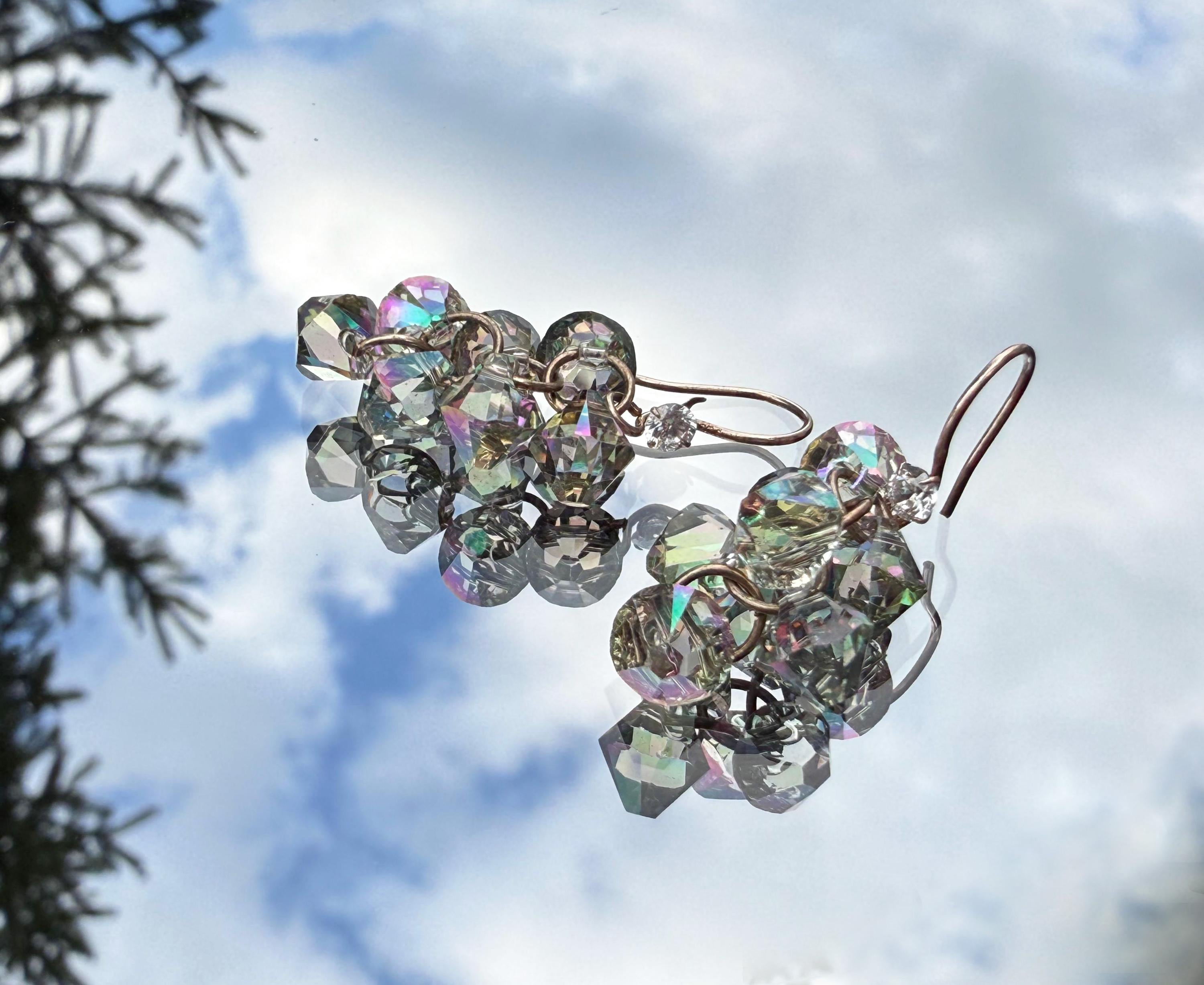 Handmade Mystic Topaz Sterling Silver Earrings: Gemstone Jewelry