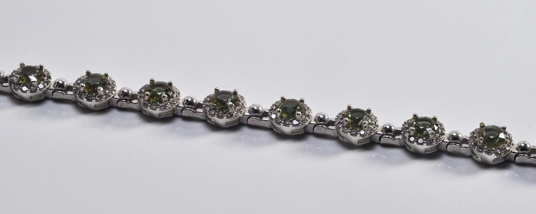 Handmade Genuine Color changing Sultanite and Zircon Gemstone Silver Bracelet, Sultanite Bracelet Jewelry,Handcrafted, Gift For Her