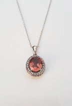 Handmade Sultanite & Zircon 925 Sterling Silver Necklace - Color Changing Gemstone