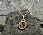 Handmade Citrine Silver Necklace: Gemstone Jewelry Gift