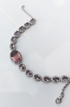 Handmade Color Changing Sultanite Bracelet: Sultanite and Zircon Silver Jewelry