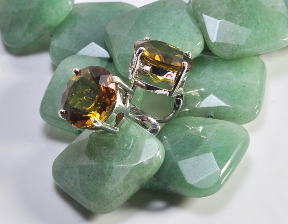 Handmade Sultanite Silver Earrings: Color Changing Turkish Jewelry