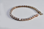 Handmade Genuine Zircon Gemstone Rose Silver Bracelet, Zircon Bracelet Jewelry,Handcrafted, Gift For Her, Wedding Gift