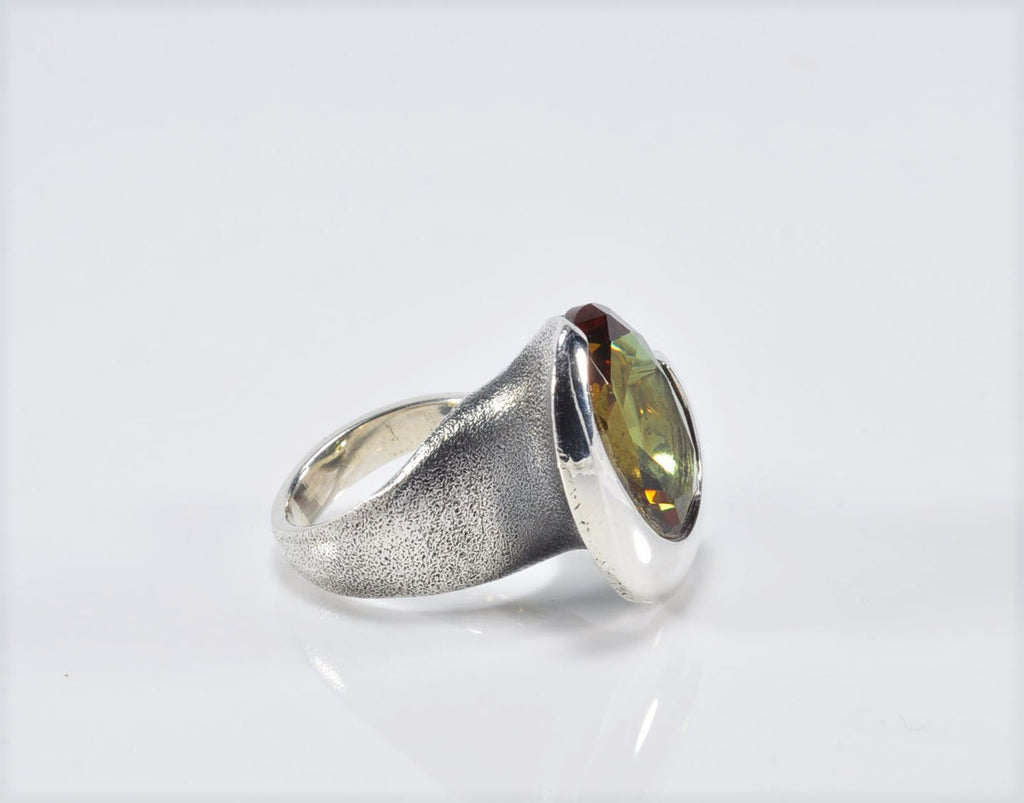 Handmade Sultanite Silver Color Changing Ring, Handcrafted Sultanite Jewelry,Wedding Ring Gift, Birthday Gift ,Gift for Her