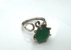 Handmade Green Agate Ring: 925 Sterling Silver, Harmony Jewelry