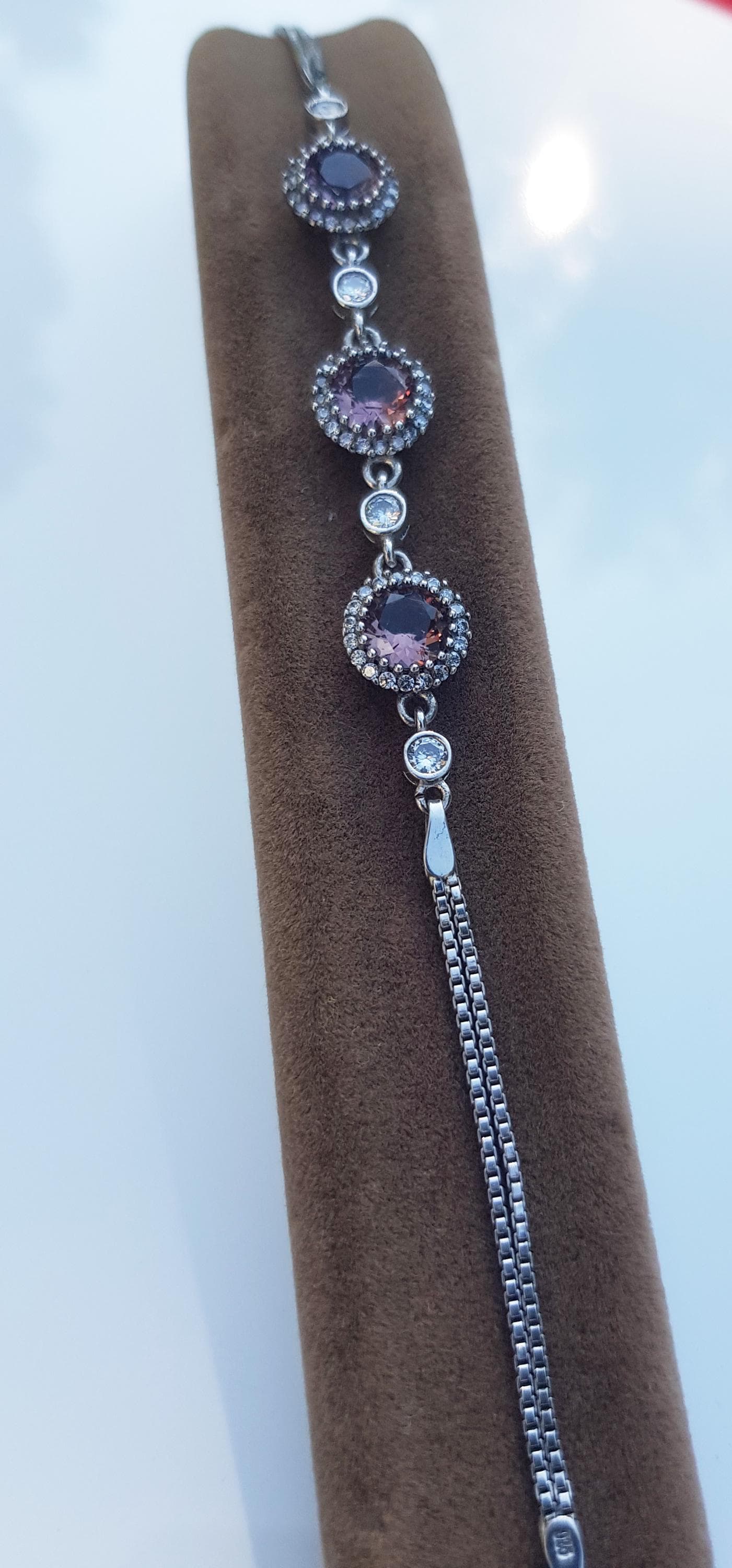 Handmade Color Changing Sultanite Silver Bracelet, Turkish Diaspora Jewelry