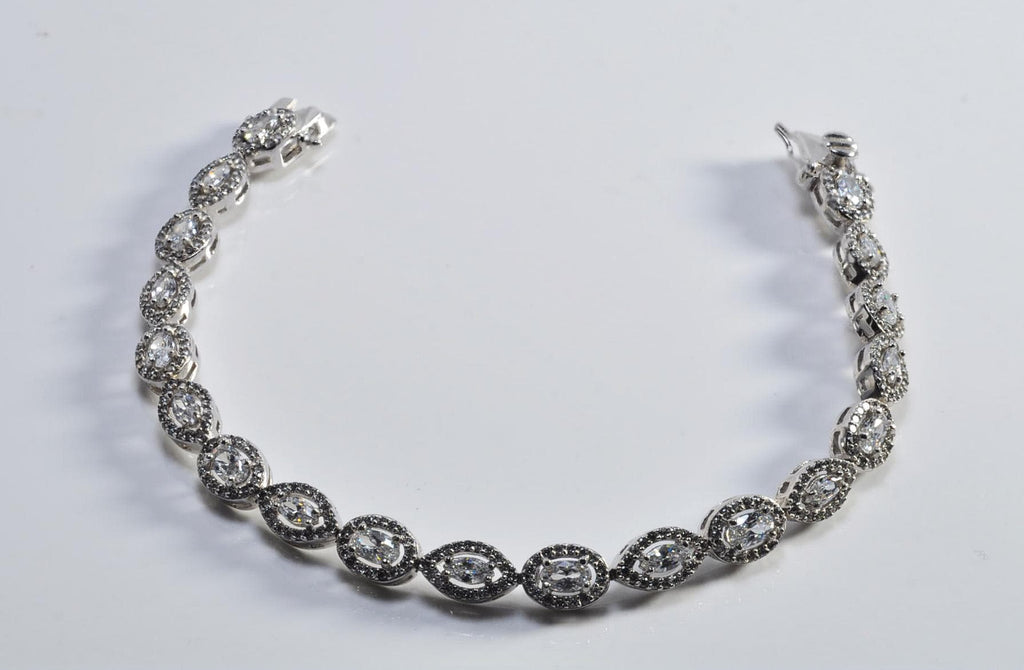 Handmade Genuine Zircon Gemstone Silver Bracelet, Zircon Bracelet Jewelry,Handcrafted, Gift For Her, Wedding Gift