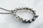 Sterling Silver Zircon Gemstone Necklace: Handmade Wedding Jewelry